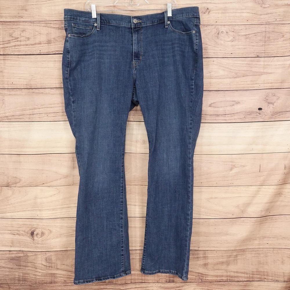 Levi's Classic Bootcut Jeans Womens 22W Blue Med Wash 42x31 Denim Plus